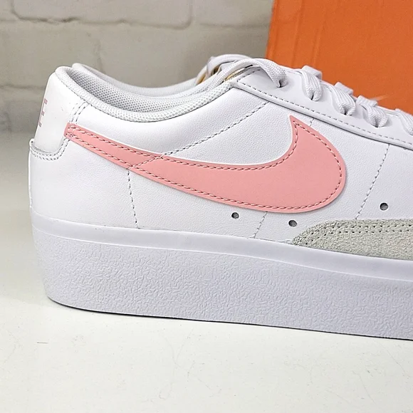 Nike Blazer Low Platform Sneaker White / Pink Blaze Womens 10 - Picture 4 of 10